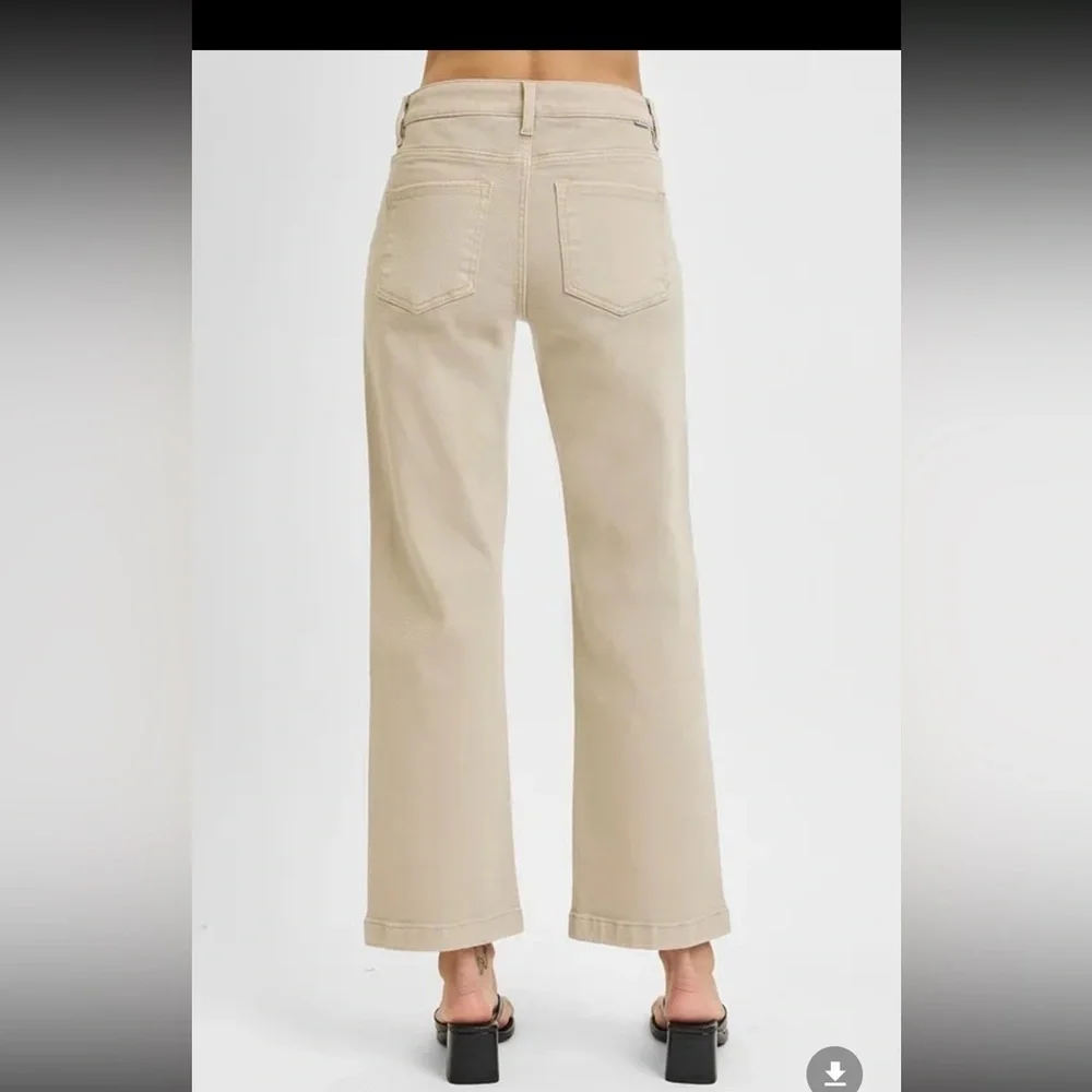 Risen Mid Rise Tummy Control Straight Jeans - Picture 3 of 4